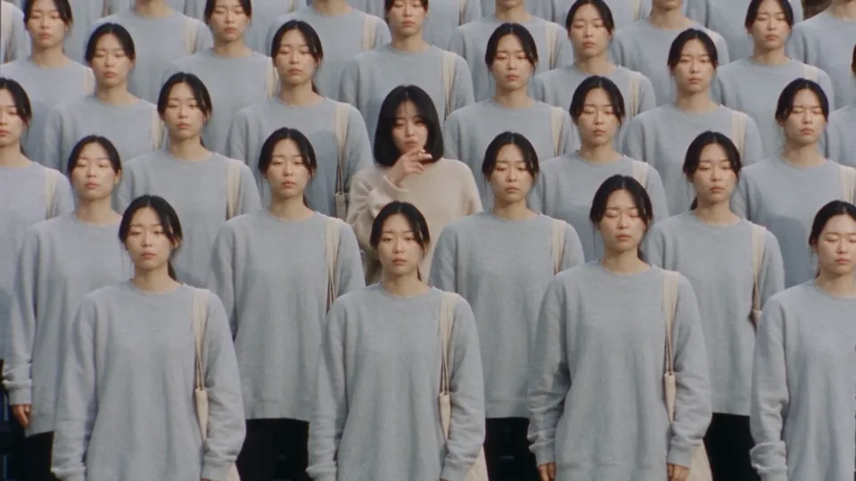 Result · In the middle of the crowd. Every row is filled with the same person.